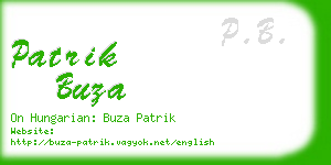 patrik buza business card